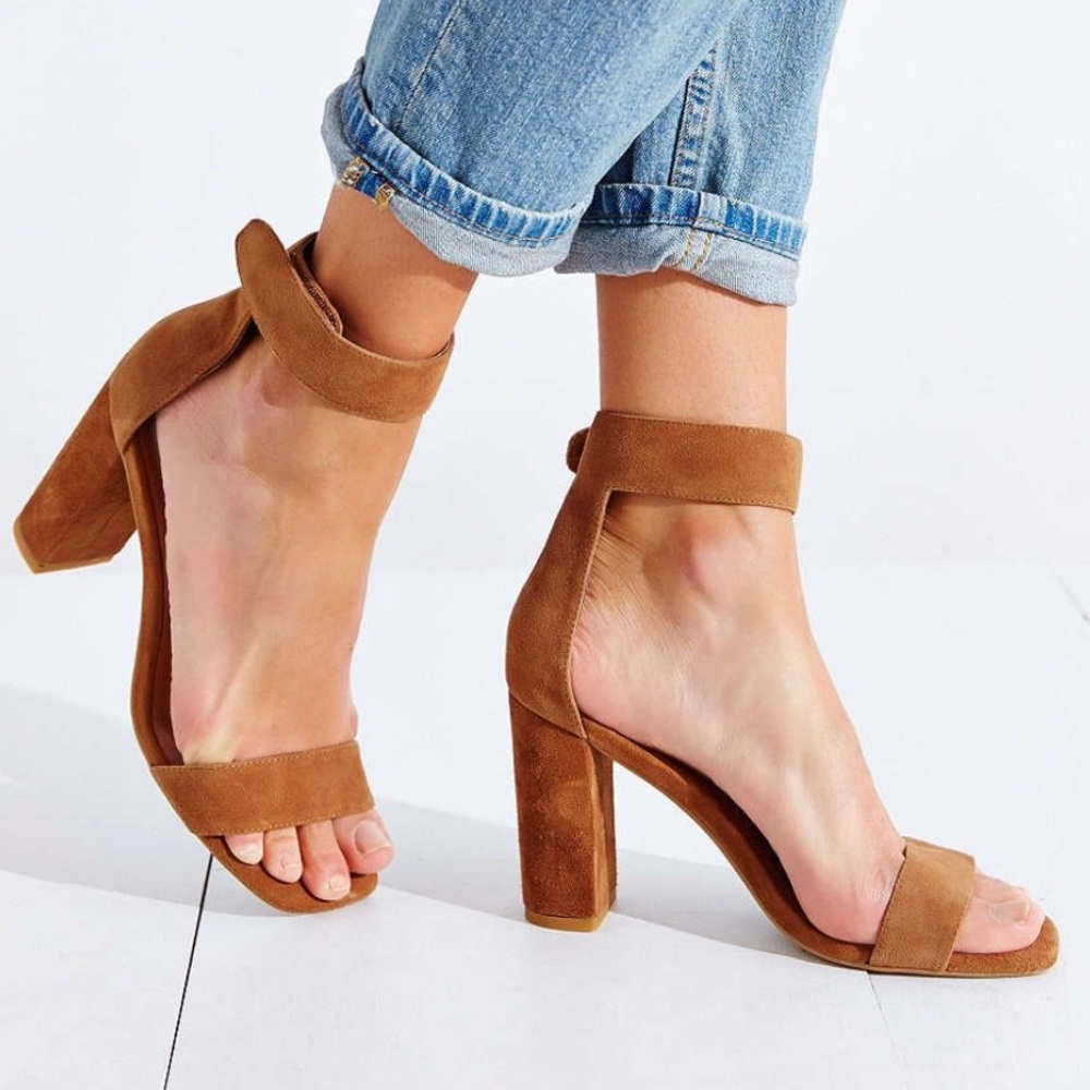 Jeffery Campbell Holvey Tan Suede Sandals
